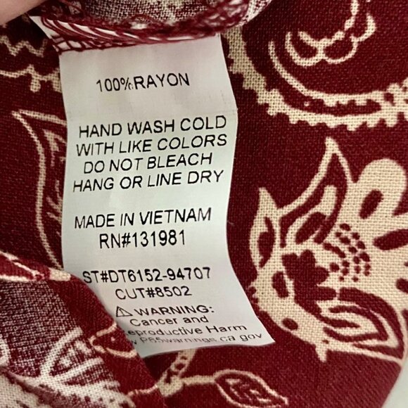 BUNULU Floral Paisley Flutter Short Sleeve Top Women's Medium NEW NWT - Picture 8 of 9